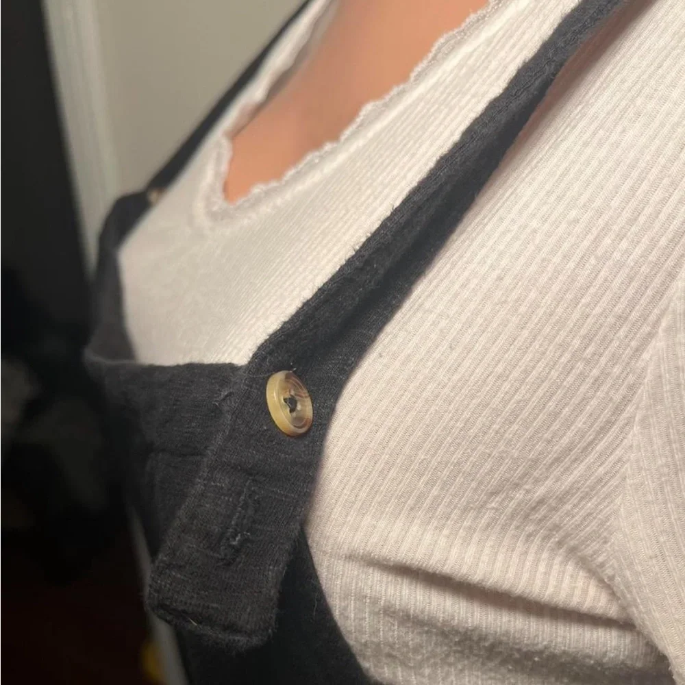 Black Organic Cotton Overalls Jumpsuit Large - Picture 3 of 10